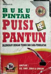 Image of Buku pintar puisi dan pantun : dilengkapi dengan tehnik dan cara pembuatan