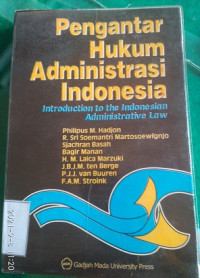 Image of Pengantar hukum administrasi Indonesia= introduction to the Indonesian administrative law