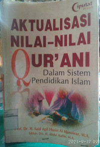 Image of Aktualisasi nilai-nilai Qur'ani dalam sistem pendidikan Islam